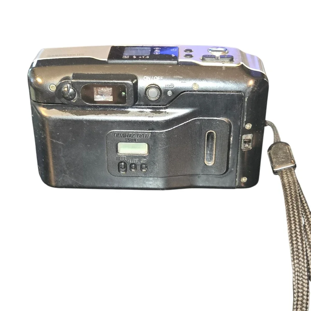 Olympus Superzoom 115 Film Camera 35mm Quartz Date Nonworking For Parts/Repair